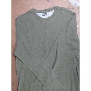 LEVI'S ~ Mens L / Large ~ Green Cotton Pullover Long Sleeve Henley T-Shirt Tee